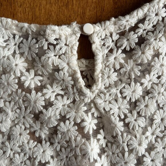 Loft sheer floral top S - Picture 8 of 11
